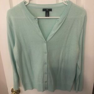 GAP teal cardigan. size M.